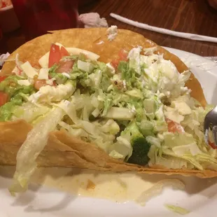 Grilled vegetable taco salad