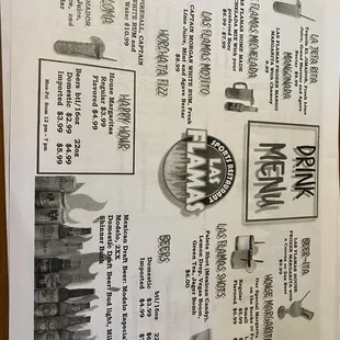 the menu