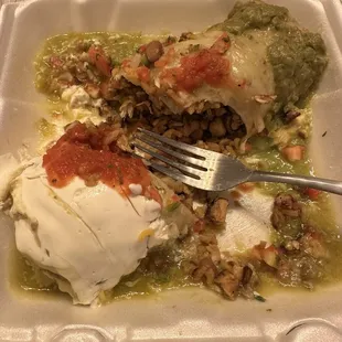 Wet burrito green sauce