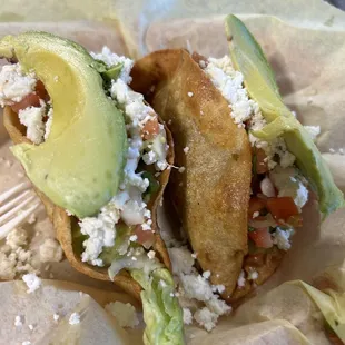 Taco dorado with carne asada