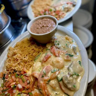 a plate of food on a table