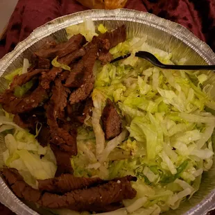 My Ceasar Salad with Steak, not!