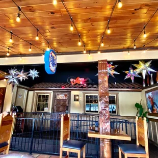 the interior of a mexican restaurant