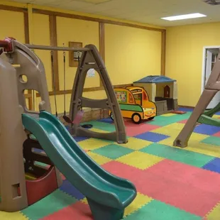 a children's play area in a school