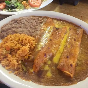 Very cheesy enchiladas!