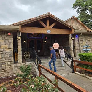 Front entrance. Which is on the side, and not super clear that you're on the wrong side when you park.