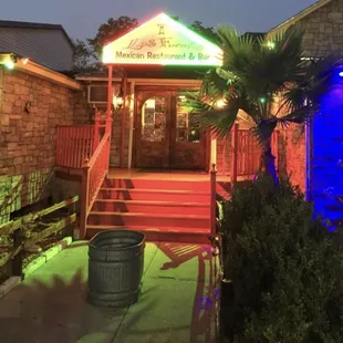 This is the main door, which is in the back of the building