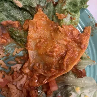 Cheese enchilada no cheese at all