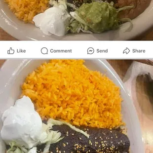 Mole enchiladas.