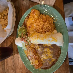 Three Enchiladas meal