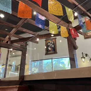 Decor above our booth