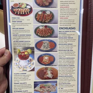 the menu