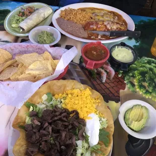 Taco salad w/beef fajita &amp; house plate 1.23.23