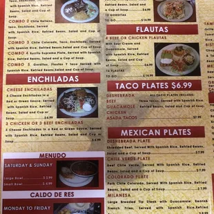 ramen and noodles, menu