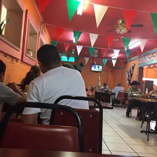 This is authentic Mexican food the real Mexican flavor tacos, tortas anda menudo everything delicious