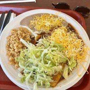 2 Enchiladas Dinner Combo