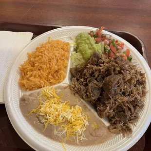 Carnitas Dinner Combo - comes with 3 tortillas &amp; drink 10/10