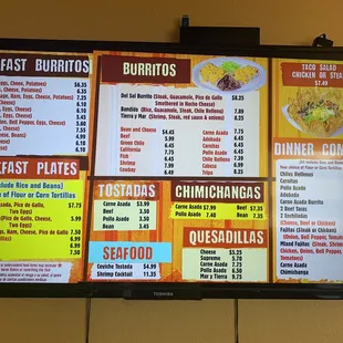 Menu as of 3.41.21