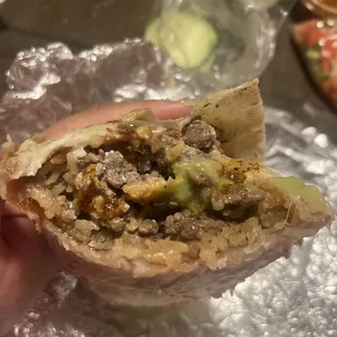 Asada burrito no beans