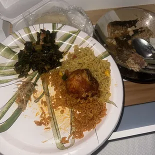 Tilapia pepper soup Jollof rice  Fried rice  Jerk chicken