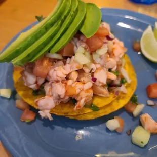 Shrimp Ceviche Tostada