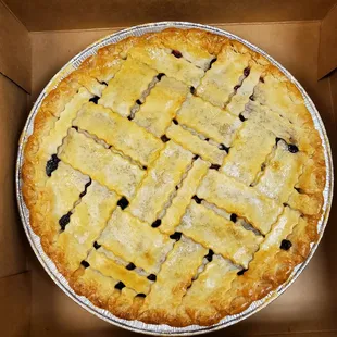 a pie in a box
