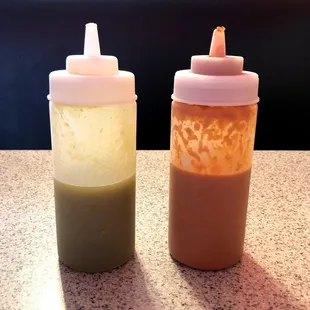 Salsas (Med Green, Hot Red)