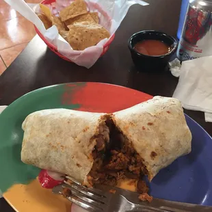 Shredded Chicken Burritos