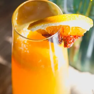 Mimosa made with fresh-squeezed orange juice.