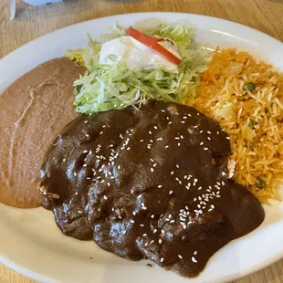 Chicken Mole Stacked Enchiladas