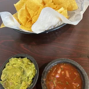 Chips, salsa, guacamole