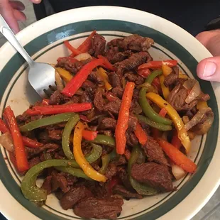 Steak fajitas