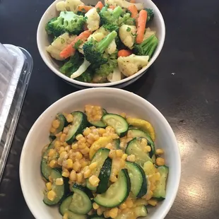 Calabasitas and mixed veggies