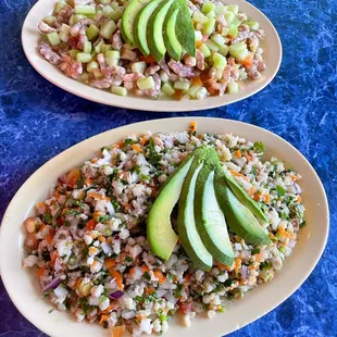 Ceviches camarón Y pescado