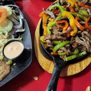 two plates of mexican food