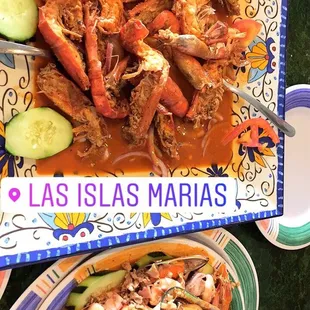 charola de langostinos &amp; parilla levanta muertos