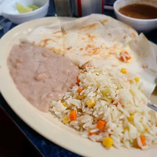 Kids quesadilla combo