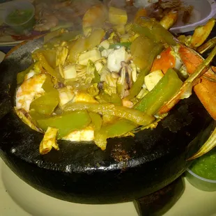 Mexican seafood hot pot
