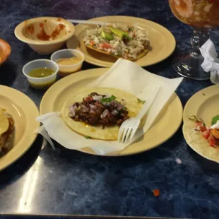 I couldn't decide what kind of seafood I wanted. I had marlin for the first time. BOMBIE