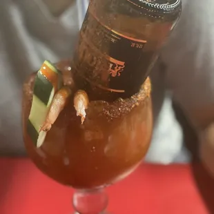 a close up of a drink in a glass