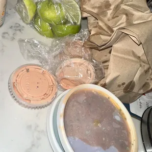 The sauces we got and salsas