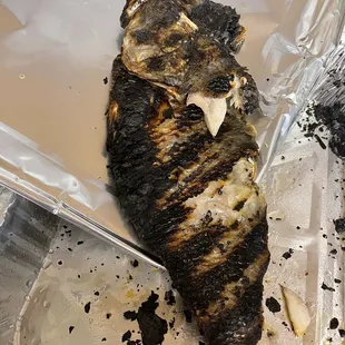 Burnt fish