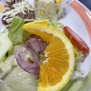 Fajitas set up plate