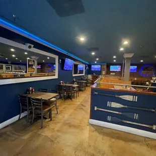 the inside of a restaurant