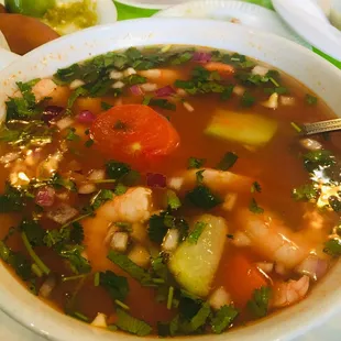 Caldo de camaron - pure vitamin for that hangover