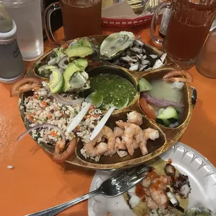 a plate of food on a table