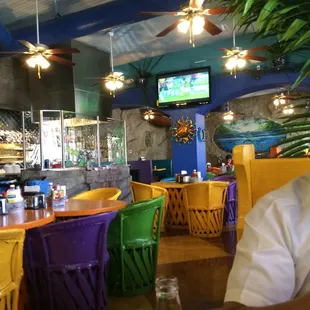 The inside with tvs