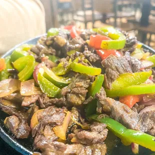 Beef fajitas