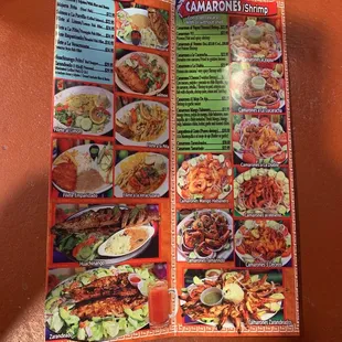 tacos, menu