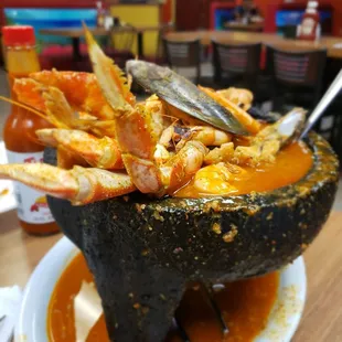 Hot delicious seafood dish. Worth the price and seves to fulfill your seafood craving.